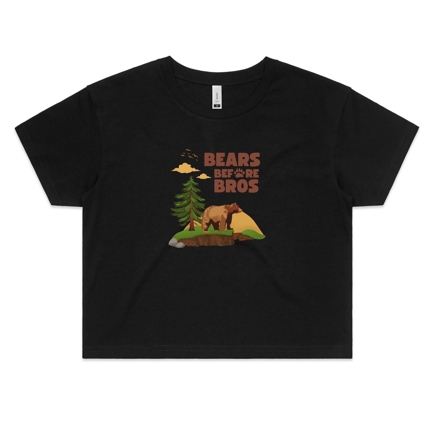 Bears before bros AS Colour - Women's Crop Tee